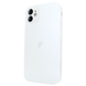 Чехол стеклянный матовый AG Glass Case для iPhone 12 с защитой камеры White 1