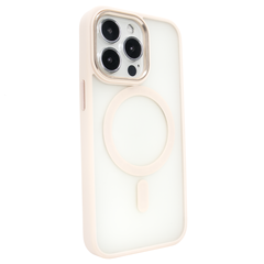 Чехол матовый для iPhone 13 Pro MATT Crystal Guard with MagSafe полупрозрачный Pink Sand