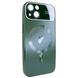 Чехол для iPhone 15 Plus матовый NEW PC Slim with MagSafe case с защитой камеры Dark Green