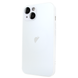 Чехол стеклянный матовый AG Glass Case для iPhone 13 с защитой камеры White 1