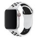Ремешок силиконовый Nike Sport Band для Apple Watch 42|44|45|49mm White-Black