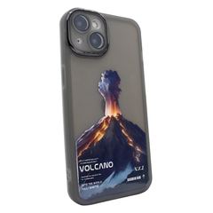 Чехол для iPhone 13 Print Nature Volcano с защитными линзами на камеру Black