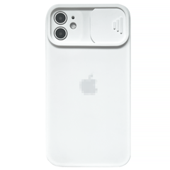 Чехол Silicone with Logo hide camera, для iPhone 12 (White)