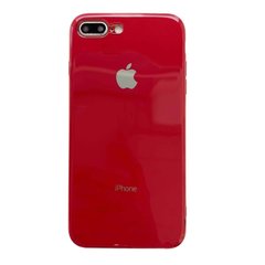 Чехол Silicone Glass Case (для iPhone 7/8 PLUS, Red)