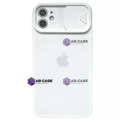 Чехол Silicone with Logo hide camera, для iPhone 12 (White)