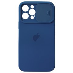 Чохол Silicone with Logo Hide Camera, для iPhone 12 Pro Max (Cobalt Blue)