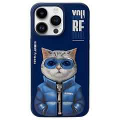 Чехол для iPhone 15 Nimmy Case AnimalZip, Blue Cat