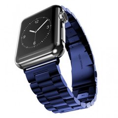 Стальний ремінець Stainless Steel Braslet 3 Beads на Apple Watch (42mm, 44mm, 45mm, 49mm Blue)