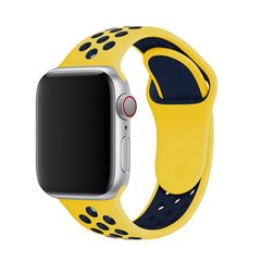 Ремешок силиконовый Nike Sport Band для Apple Watch 42|44|45|49mm Yellow-Blue