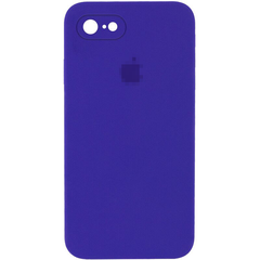 Чехол Silicone Case FULL CAMERA (square side) (для iPhone 7/8/SE2, Ultraviolet)