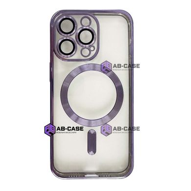 Чехол Shining with MagSafe для iPhone 14 Pro Max с защитными линзами на камеру Purple