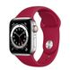 Силиконовый ремешок для Apple Watch (38mm, 40mm, 41mm, №36 Rose Red, S)