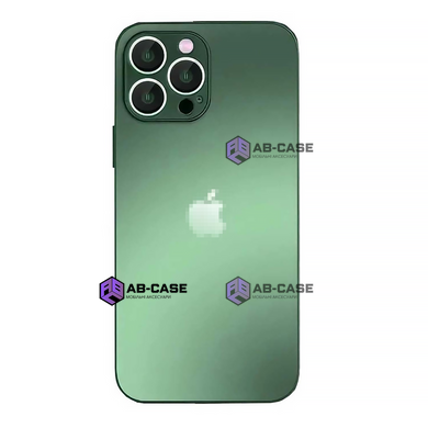 Чехол стеклянный матовый AG Glass Case для iPhone 13 Pro с защитой камеры Green