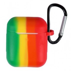 Чохол Case AirPods Rainbow (на AirPods 1/2, Mint-Red)