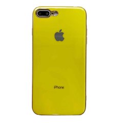 Чехол Silicone Glass Case (для iPhone 7/8 PLUS, Yellow)