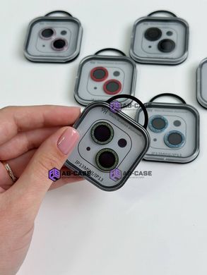 Защитные линзы для камеры iPhone 13 mini Metal Diamonds Lens блестящие Dark Green