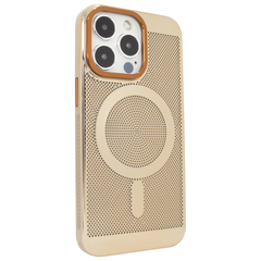 Чехол для iPhone 15 Pro Perforation Case with MagSafe Gold
