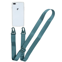 Прозрачный чехол для iPhone 7 Plus | 8 Plus c ремешком Crossbody Forest Green