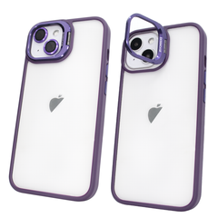 Чехол для iPhone 13 Guard Stand Camera Lens с линзами и подставкой Deep Purple