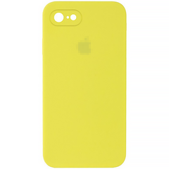 Чехол Silicone Case FULL CAMERA (square side) (для iPhone 7/8/SE2, Yellow)