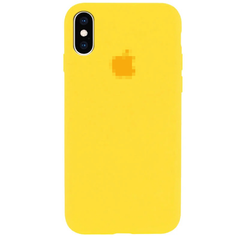 Чехол Silicone Case для iPhone X/Xs FULL (№4 Yellow)