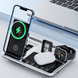 Беспроводная зарядка 3 в 1 30w (iPhone + Apple Watch + AirPods) Electric Lift Silver-Black 1