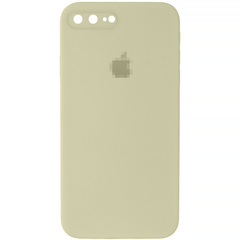 Чехол Silicone Case FULL CAMERA (square side) (для iPhone 7/8 PLUS) (Antique White)