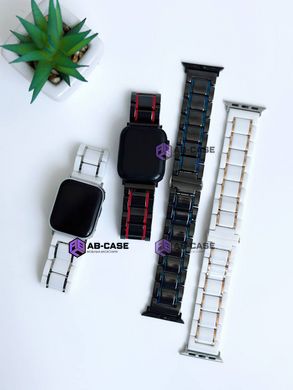 Ремешок керамический Ceramic Band для Apple Watch 42|44|45|49mm Black-Red