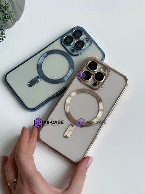 Чехол Shining with MagSafe для iPhone 14 Pro Max с защитными линзами на камеру Silver