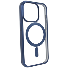 Чехол для iPhone 14 матовый Clear case with MagSafe Titanium Blue