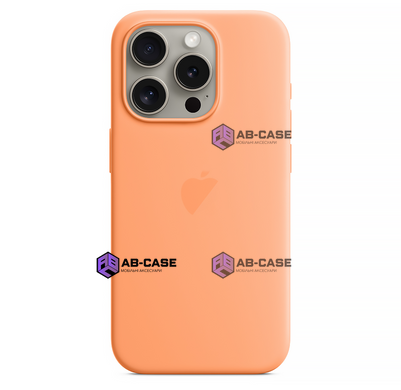 Чехол для iPhone 15 Pro Max Silicone Case With MagSafe Orange Sorbet