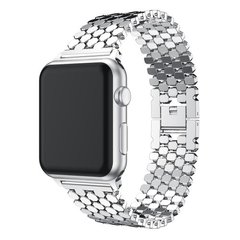 Стальной ремешок Stainless Luxury Steel для Apple Watch (38mm, 40mm, 41mm, Silver)