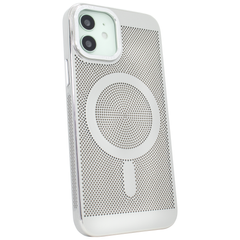 Чехол для iPhone 12 Perforation Case with MagSafe Silver