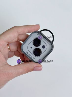 Защитные линзы на камеру iPhone 13 Metal Glass Lenses Black