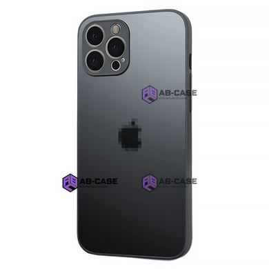 Чехол стеклянный матовый AG Glass Case для iPhone 13 Pro Max с защитой камеры Gray