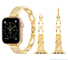 Ремешок для Apple Watch 42|44|45|49mm металлический Fashion Lady Band Gold