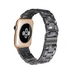 Янтарний ремінець на Apple Watch (42mm, 44mm, 45mm, 49mm Black Marble)