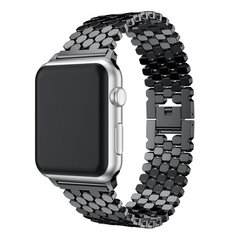 Стальний ремінець Stainless Luxury Steel на Apple Watch (42mm, 44mm, 45mm, 49mm Black)
