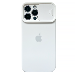 Чехол Silicone with Logo hide camera, для iPhone 13 Pro (White)