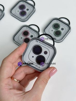 Защитные линзы для камеры iPhone 15 Plus Metal Diamonds Lens блестящие Black