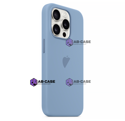 Чехол для iPhone 15 Pro Max Silicone Case With MagSafe Winter Blue
