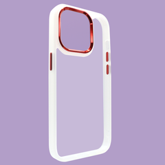 Чехол Crystal Guard для iPhone 15 Pro White - Red