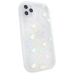 Чехол для iPhone 11 Pro Clear Rainbow Heart Small