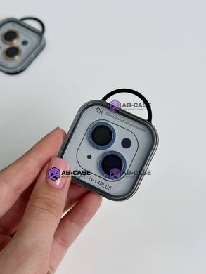 Защитные линзы для камеры iPhone 14 Plus Metal Diamonds Lens блестящие Sierra Blue