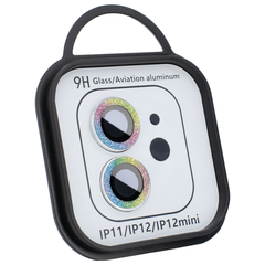 Защитные линзы для камеры iPhone 11 Metal Diamonds Lens блестящие Rainbow