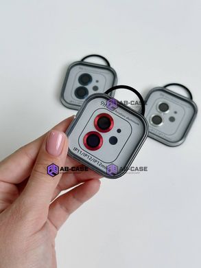 Защитные линзы на камеру iPhone 12 mini Metal Glass Lenses Red
