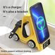 Беспроводная зарядка 5 в 1 (iPhone + Apple Watch + AirPods) Car Design со светильником и будильником Fast Charging Yellow 2