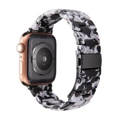 Янтарний ремінець на Apple Watch (42mm, 44mm, 45mm, 49mm Black-White)