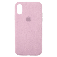 Чехол Alcantara FULL для iPhone (iPhone XS MAX, Pink)