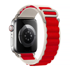 Ремешок Alpine Loop для Apple Watch 38|40|41 White-Red